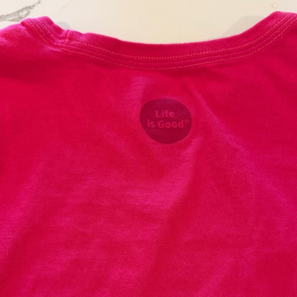 Life Is Good Women's Heart Tee - Pink - Picture 9 of 10